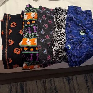 Halloween Print Leggings Bundle - 5 Pairs
